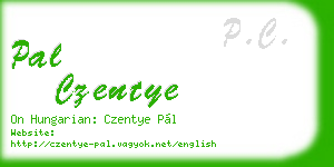 pal czentye business card